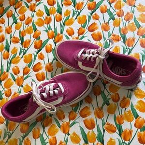 Vans Kids Magenta Canvas Low-Top Sneakers, Size 6.5, NWOT, MAKE OFFER!!!
